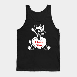 Baby Giraffe with Heart Tank Top